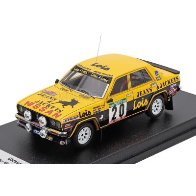 TROFEU DATSUN 160J (night version) N 20 RALLY PORTUGAL 1983 SANTINHO MENDES - RUI CUNHA - YELLOW 1/43