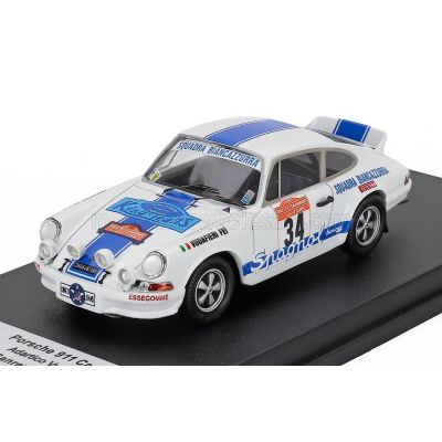 TROFEU PORSCHE 911 CARRERA RS (night version) N 34 RALLY SANREMO 1974 ADARTICO VUDAFIERI - FEI - WHITE BLUE 1/43