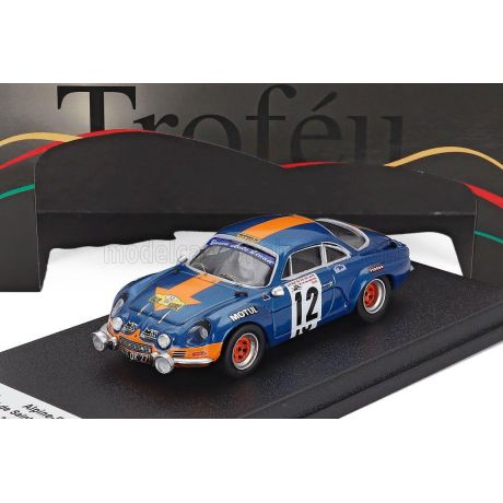TROFEU RENAULT ALPINE A110 (night version) N 12 3rd RALLY COTE FLEURIE 1977 GUILLAUME DE SAINT PIERRE - REGINE PLESSY - BLUE ORA