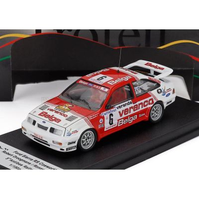 TROFEU FORD ENGLAND SIERRA RS COSWORTH N 6 RALLY ANTIBES 1987 ROBERT DROOGMANS - RONNY JOOSTEN - RED WHITE 1/43