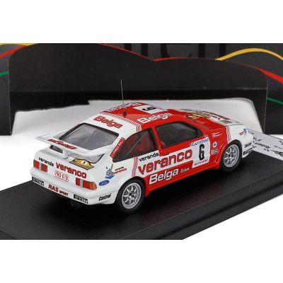 TROFEU FORD ENGLAND SIERRA RS COSWORTH N 6 RALLY ANTIBES 1987 ROBERT DROOGMANS - RONNY JOOSTEN - RED WHITE 1/43