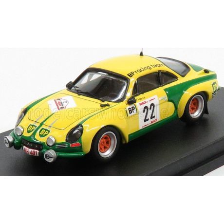 TROFEU RENAULT A110 ALPINE N 22 RALLY YPRES 1976 F.ROOTHAERT - E.NIJS - YELLOW GREEN 1/43