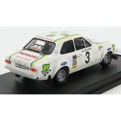 TROFEU FORD ENGLAND ESCORT MKI N 3 WINNER RALLY YPRES 1972 G.STAEPELAERE - A.AERTS - WHITE 1/43