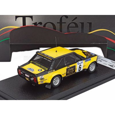 TROFEU FIAT 131 ABARTH N 6 RALLY OMLOOP VAN VLAANDEREN 1979 MARS DUEZ - EDDY NYS - YELLOW BLACK 1/43