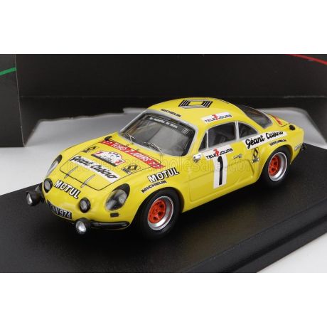 TROFEU RENAULT ALPINE A110 N 1 RALLY TOUR DE LA REUNION 1979 B.BEGUIN - P.OZOUX - YELLOW 1/43