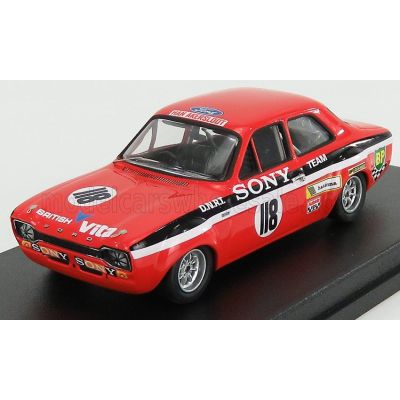 TROFEU FORD ENGLAND ESCORT MKI N 118 3rd COUPES BENELUX ZANDVOORT 1971 Y.FONTAINE - RED BLACK WHITE 1/43