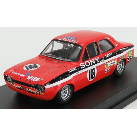 TROFEU FORD ENGLAND ESCORT MKI N 118 3rd COUPES BENELUX ZANDVOORT 1971 Y.FONTAINE - RED BLACK WHITE 1/43