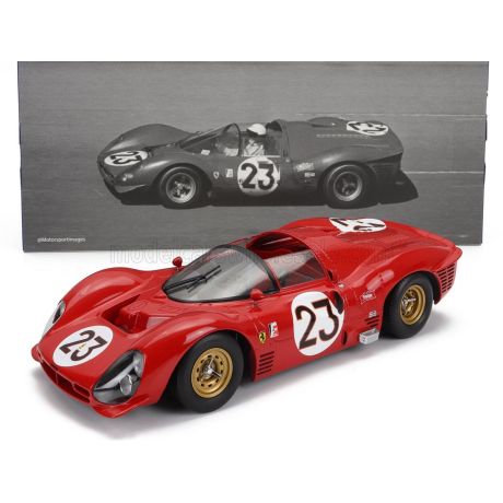 WERK83 FERRARI 330 P3 4.0L V12 SPIDER TEAM FERRARI SPA SEFAC N 23 WINNER 24h DAYTONA 1967 LORENZO BANDINI - CHRIS AMON - RED 1/1