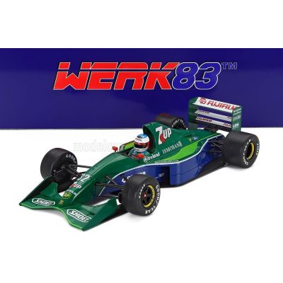WERK83 JORDAN F1 191 TEAM 7up JORDAN N 32 FREE PRACTICE BELGIUM GP 1991 MICHAEL SCHUMACHER - GREEN BLUE 1/18