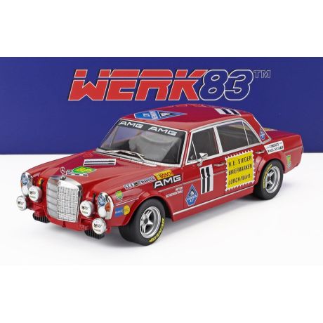 WERK83 MERCEDES BENZ 300 SEL 6.8 TEAM MERCEDES AMG N 11 24h PAUL RICARD 1971 HANS HEYER - CLEMENS SCHICKENTANZ - RED 1/18