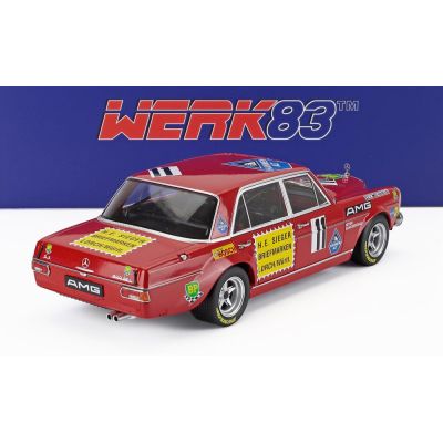 WERK83 MERCEDES BENZ 300 SEL 6.8 TEAM MERCEDES AMG N 11 24h PAUL RICARD 1971 HANS HEYER - CLEMENS SCHICKENTANZ - RED 1/18