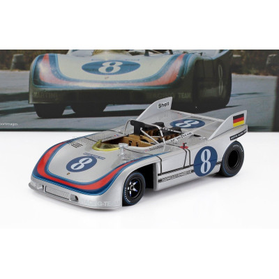WERK83 PORSCHE 908/03 SPIDER TEAM MARTINI RACING N 8 TARGA FLORIO 1971 VIC ELFORD - GERARD LARROUSSE - SILVER BLUE 1/18