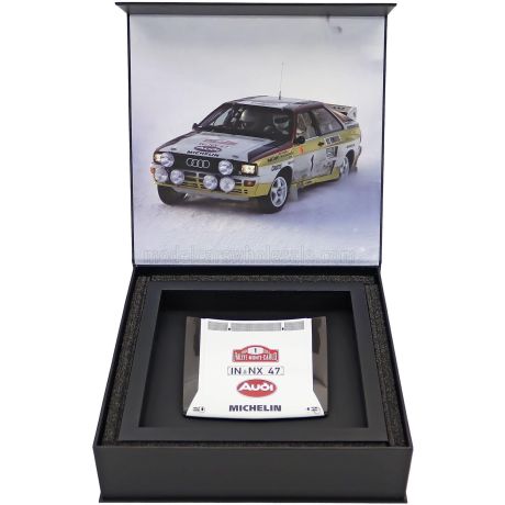 WERK83 ACCESSORIES FRONT BONNET MINI HOOD AUDI SPORT QUATTRO A2 TEAM AUDI SPORT N 1 WINNER RALLY MONTECARLO 1984 WALTER ROHRL -