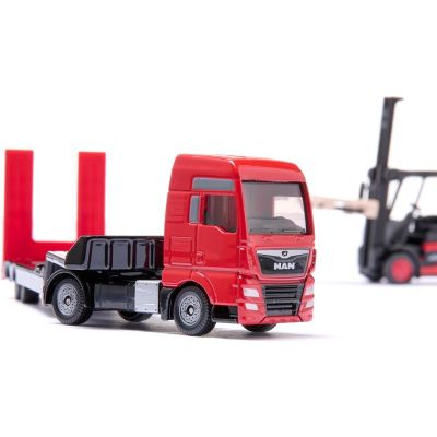 SIKU Super - Tahač MAN s návěsem a vysokozdvižným vozíkem Linde 1:87