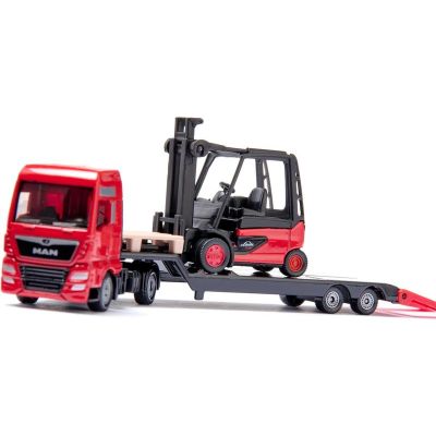 SIKU Super - Tahač MAN s návěsem a vysokozdvižným vozíkem Linde 1:87