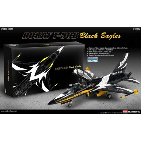 Model Kit letadlo 12242 - ROKAF T-50B "BLACK EAGLES" (1:48)