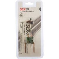 SCX Advance átalakítókészlet 2.0 C típus (F1) - SCX analóg pályaautók 1:32 méretarányú digitalizálására szolgál. Az így digitalizált autók ezután a digitális SCX Advance versenypályán üzemeltethetők. A csomag tartalmaz egy vezérlőegységet a játékautóhoz és egy kefés pórázt.