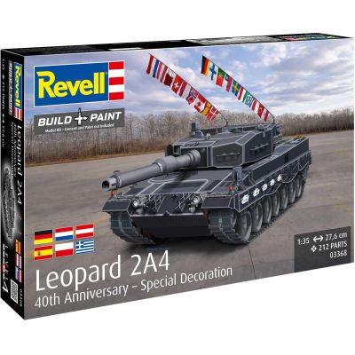 Plastic ModelKit tank 03368 - Leopard 2A4 - Special Decoration 40th Anniversary (1:35)