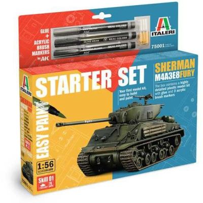 Model Set tank 75001 - M4A3E8 Sherman Fury (1:56)
