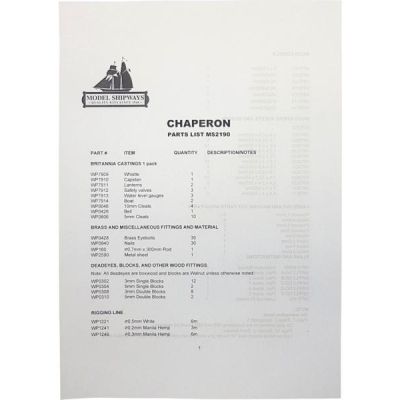 Model Shipways Chaperon 1:48 1884 kit
