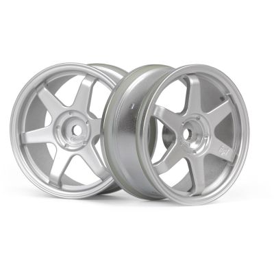 TE37 disky 26mm stříbrné (0mm offset) 2ks