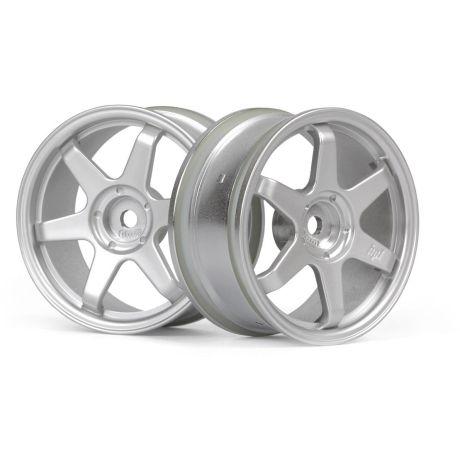 TE37 disky 26mm stříbrné (0mm offset) 2ks