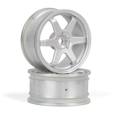 TE37 disky 26mm stříbrné (0mm offset) 2ks
