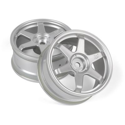 TE37 disky 26mm stříbrné (0mm offset) 2ks