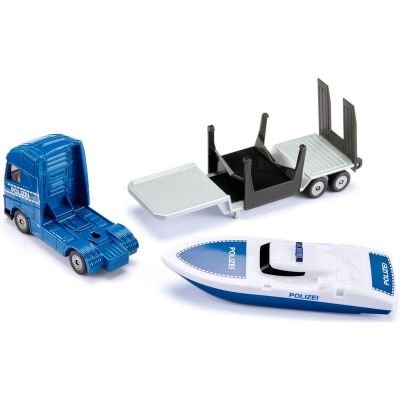 SIKU Super - tahač Volvo s člunem 1:87