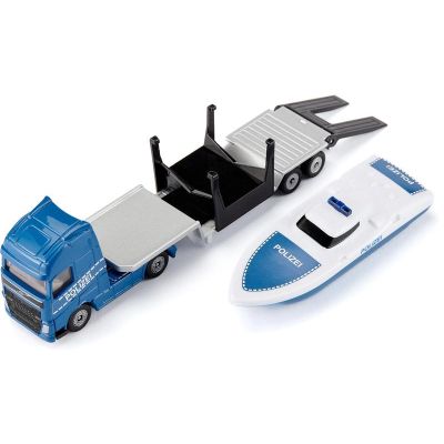 SIKU Super - tahač Volvo s člunem 1:87