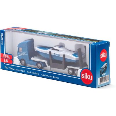 SIKU Super - tahač Volvo s člunem 1:87