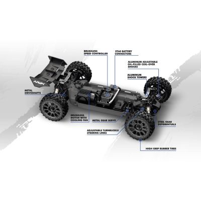 Buggy QByte XB Flux 1/12 – modrá