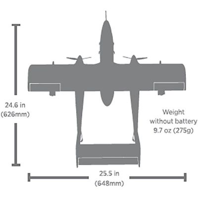 E-flite OV-10 Bronco 0.65m AS3X SAFE Select BNF Basic