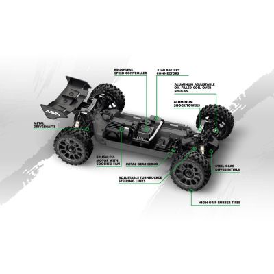 Buggy QByte XB Flux 1/12 – zelená