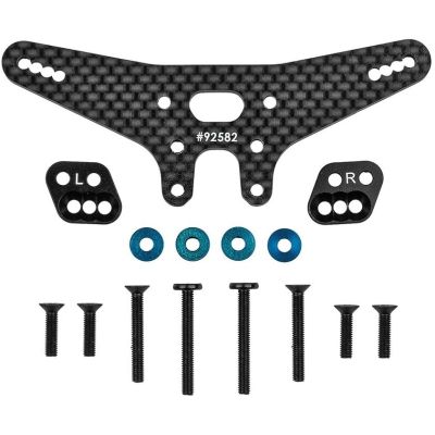 RC10B7.1 FT Konverzní sada zadní věže tlumičů Gull Dropper desek, - 2mm