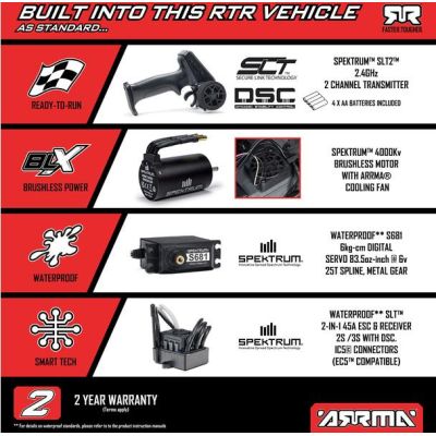 Arrma Gorgon 223S BLX DSC 2WD 1:10 RTR Freedom Flyer