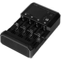 Intelligens töltő 1–4 hengeres tokos akkumulátorhoz (NiMH, NiMH – Eneloop, NiCd, NiZn, Li-ion, Li-ion HV, LiFePO4, NiZn, RAM, LTO, Na-ion) hálózati tápellátásról. Töltés 0,05–5 A, kisütés 0,05–2,0 A, ciklus, formázás, újraélesztés, gyors töltés, kisütés. Kimeneti teljesítmény USB-C PD3.0 csatlakozón keresztül akár 65 W-ig. Okostelefonnal történő vezérlés és firmware frissítés Bluetooth 5.0 kapcsolaton keresztül a SkyCharger alkalmazásban.