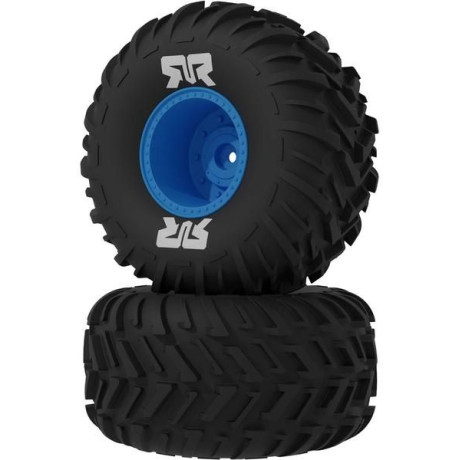 Arrma kerék dBoots Chevron MT gumikkal, kék tárcsafék (2): Gorgon