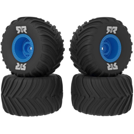 Arrma kerék dBoots Chevron MT gumikkal, kék felni (4): GROM