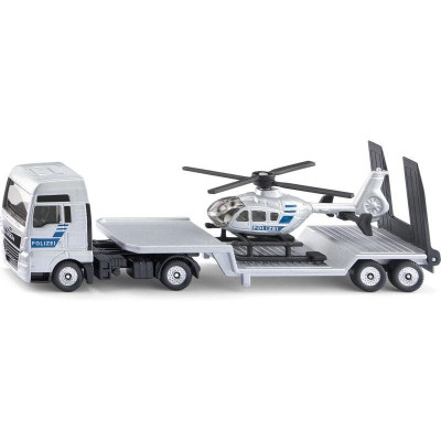 SIKU Super - polcszállító traktor MAN helikopterrel
