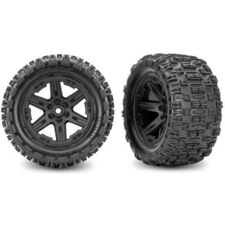 Traxxas kerék 2.8", RXT tárcsafekete, Sledgehammer ST gumik (2WD elektromos z) (2)