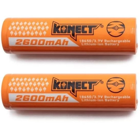 Li-ion akkumulátorok 18650 2600mAh (2 db) tárolótokkal