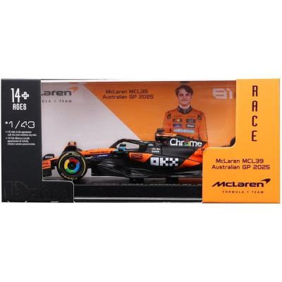 Bburago McLaren F1 MCL39 (2025) 1:43 81 Piastri (hardcase)