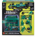 Bburago Aston Martin AMR25 (2025) 1:43 14 Alonso (Pit Pass Set)
