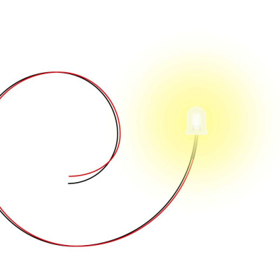 MELEG FEHÉR LED-EK - 5 mm / MELEG FEHÉR LED diódák - 5 mm 10 db
