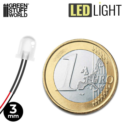 PIROS LED-ek - 3 mm / PIROS LED diódák - 3 mm 10 db