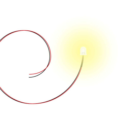 MELEG FEHÉR LED-EK - 3 mm / MELEG FEHÉR LED diódák - 3 mm 10 db
