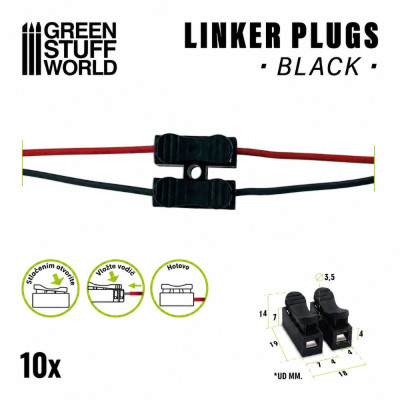 2 tűs linker dugók - 10 db-os csomag / 2 tűs linker dugók - 10 db/csomag