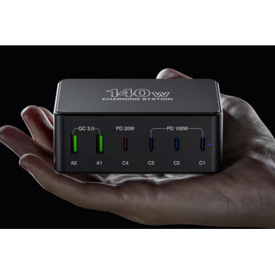 6in1 140W USB-A & USB-C Nabíječka