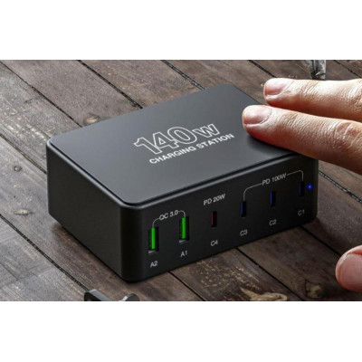 6in1 140W USB-A & USB-C Nabíječka